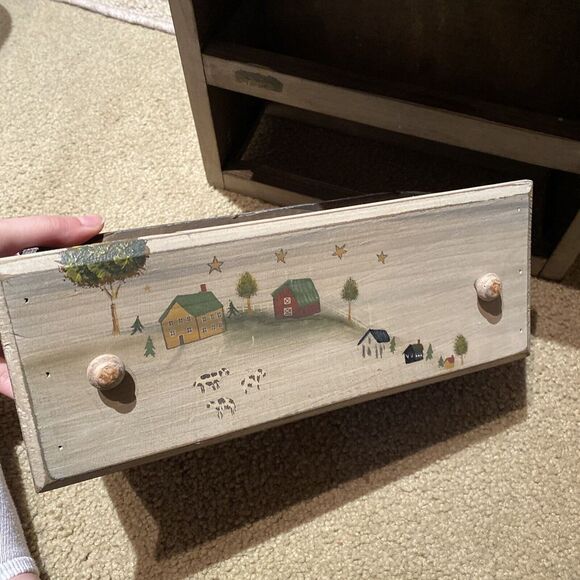 Vintage jewelry box 2 drawer mini hand painted dresser Adorable trinket box - Picture 4 of 5